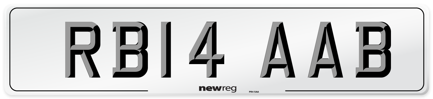 RB14 AAB Number Plate from New Reg